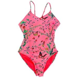 GAP Pink Floral & Butterfly One-Piece Swimsuit